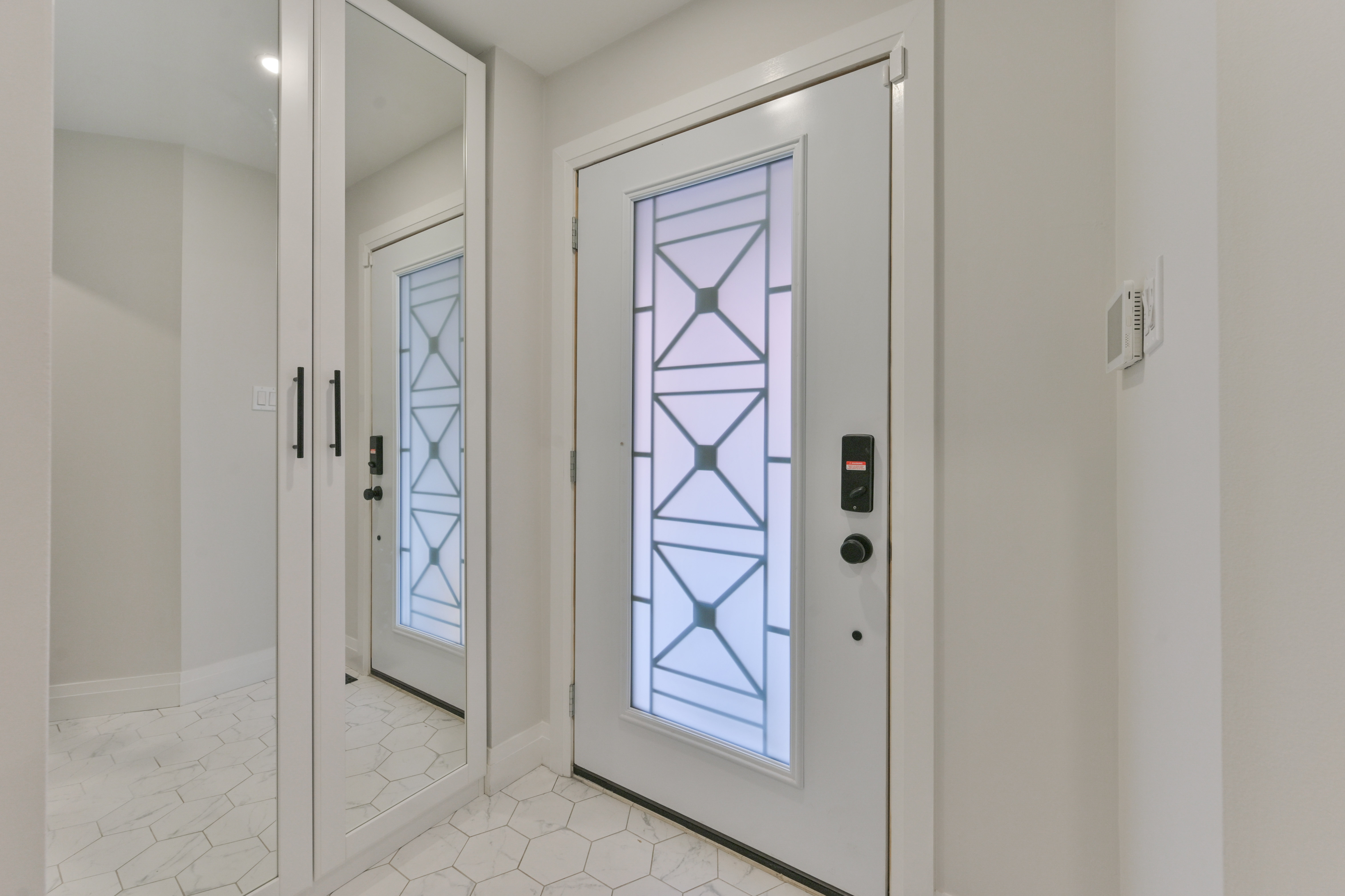 Front entry with glass door